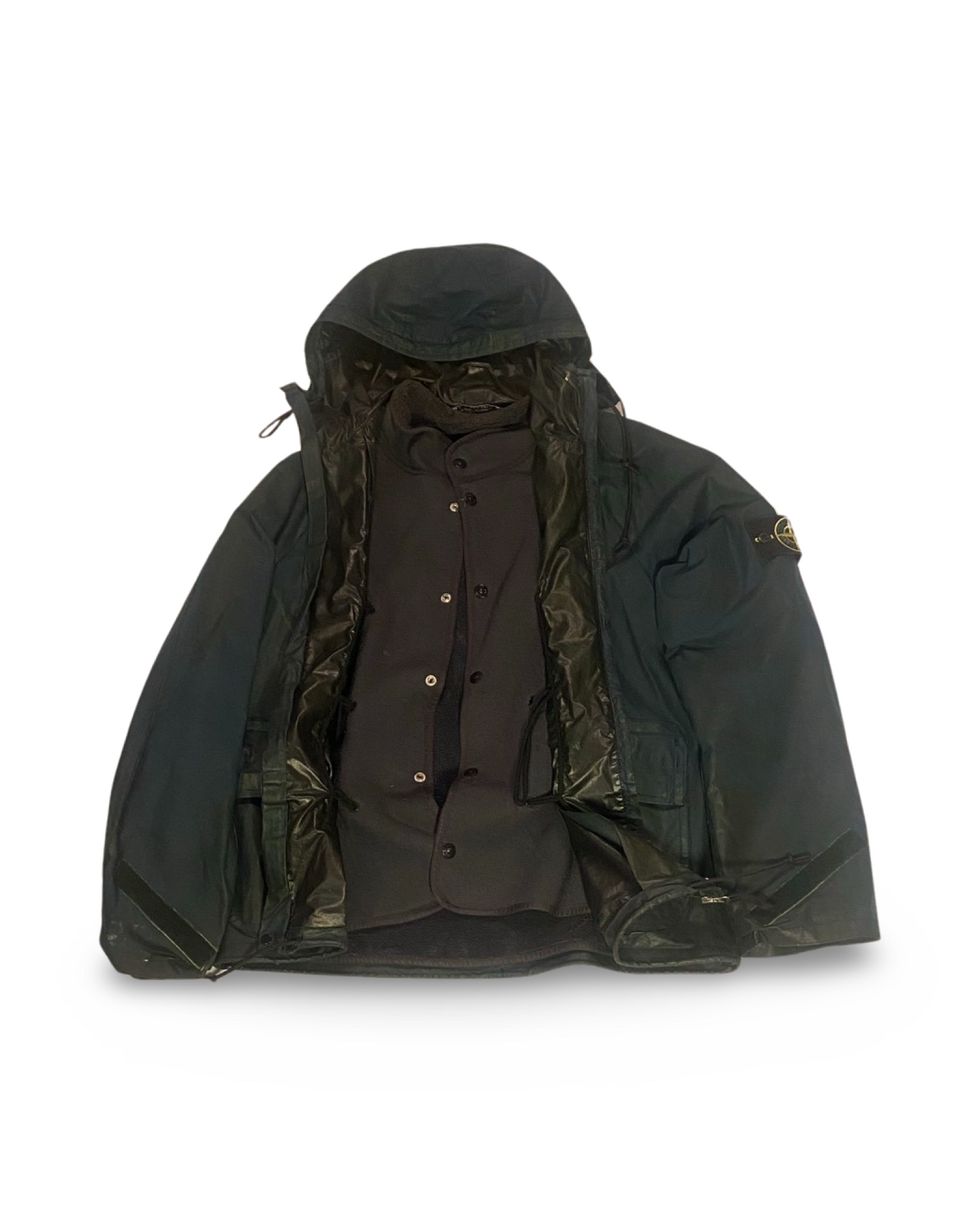 Z-Vintage Stone Island Dual Layer Polyurethane Fleece Lined Jacket (M)
